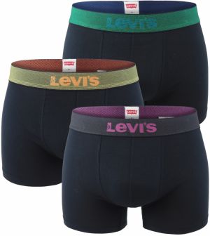 LEVI`S -  boxerky 3PACK black color with multicolor Levi`s logo waist v darčekovom balení - limitovaná edícia