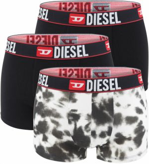 DIESEL - pánske boxerky 3PACK cotton stretch misty black color combo - limitovaná fashion edícia