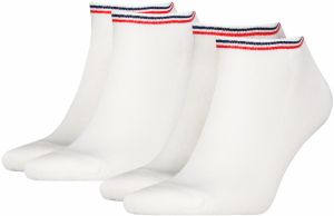 TOMMY HILFIGER - 2PACK TH uni Tommy jeans original iconic white členkové ponožky