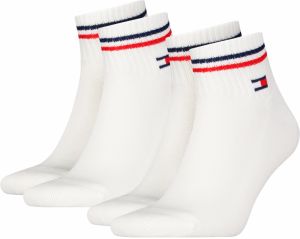 TOMMY HILFIGER - 2PACK TH uni Tommy jeans original iconic white quarter ponožky