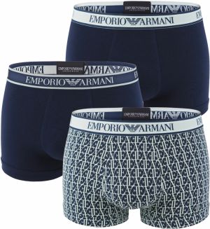 EMPORIO ARMANI - boxerky 3PACK stretch cotton fashion verde logo combo colore - limited edition