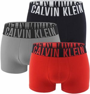 CALVIN KLEIN - boxerky 3PACK Intense power pompeian red & gray sky color - limitovana edicia