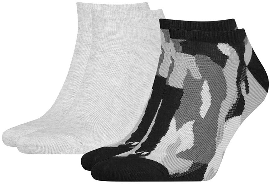 LEVI`S - 2PACK Levi`s gray camouflage členkové ponožky