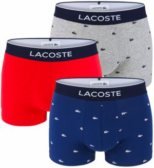 LACOSTE - 3PACK boxerky Lacoste ultra comfortable stretch cotton logo red & blue