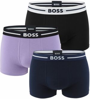 BOSS - boxerky 3PACK cotton stretch BOLD dark color & lavender z organickej bavlny - limitovaná fashion edícia (HUGO BOSS)