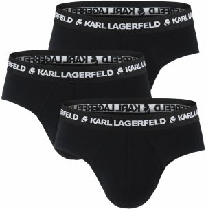 KARL LAGERFELD - slipy 3PACK organic cotton logo LAGERFELD black color combo - limitovaná edícia