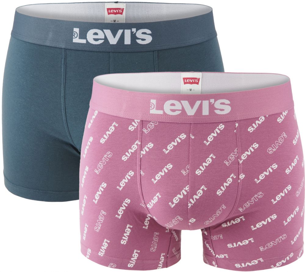 LEVI`S - boxerky 2PACK Levi`s men logo orchid color combo - limitovaná edícia