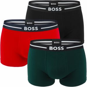 BOSS - boxerky 3PACK cotton stretch BOLD modern black & green color combo z organickej bavlny - limitovaná fashion edícia (HUGO BOSS)
