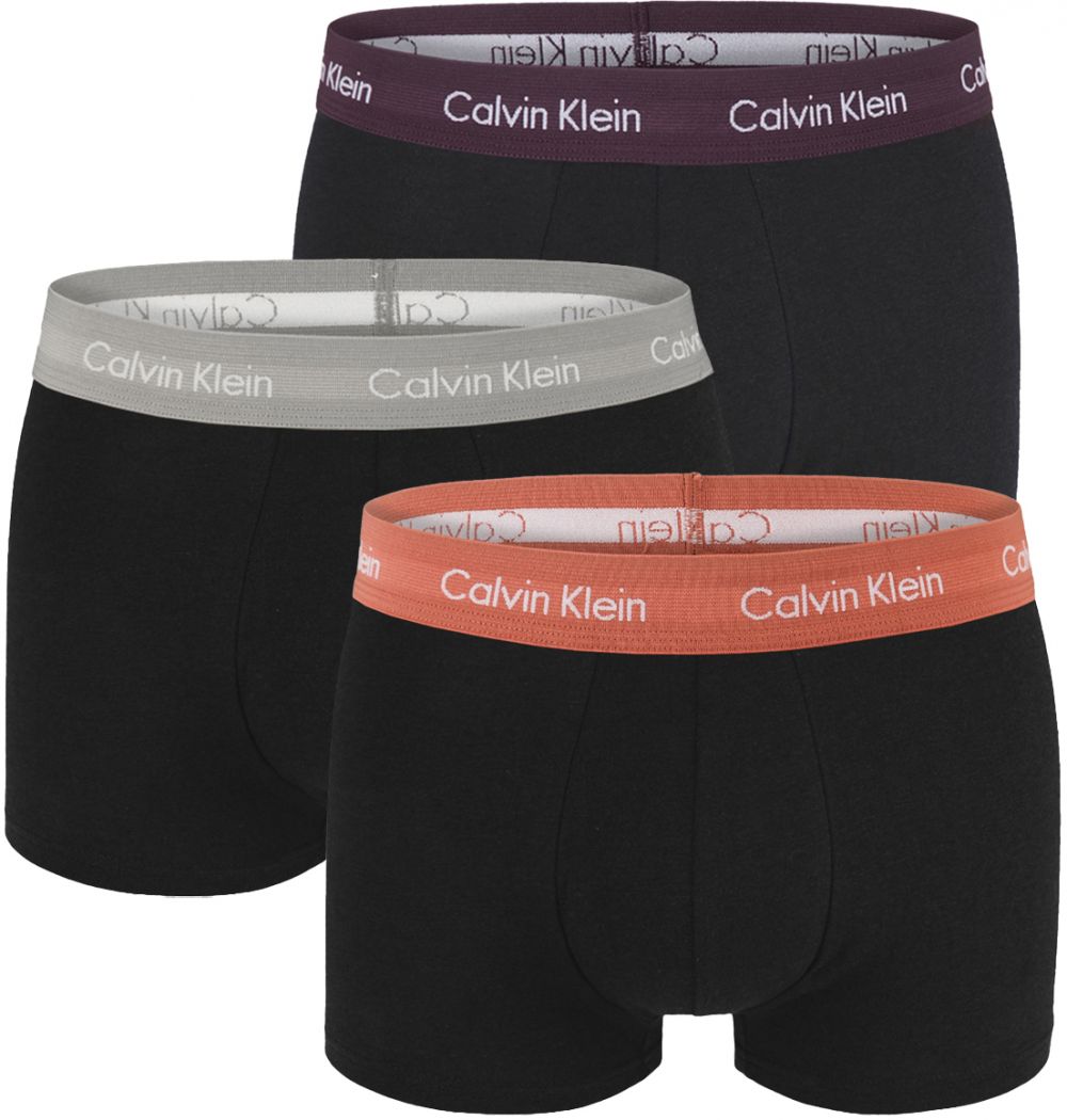 Calvin Klein - boxerky 3PACK cotton stretch black with rock & silver waist - limitovaná edícia