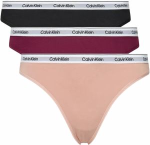 CALVIN KLEIN - nohavičky 3PACK Modern logo stretch cotton purple & black combo - limitovaná edícia