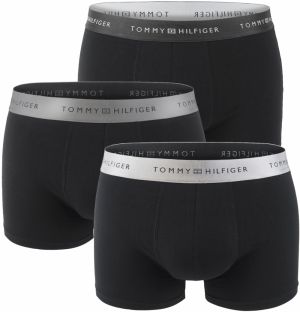 TOMMY HILFIGER - boxerky 3PACK classic TH series black with dark ash & antique silver metallic waist v darčekovom balení