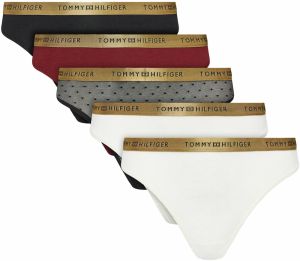 TOMMY HILFIGER - tangá 5PACK rouge & ivory v darčekovej krabičke - special limited edition