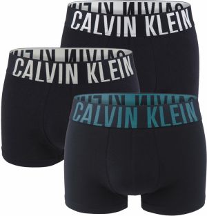 CALVIN KLEIN - boxerky 3PACK Intense power black with big mediterrane blue logo CALVIN KLEIN - limitovana edicia