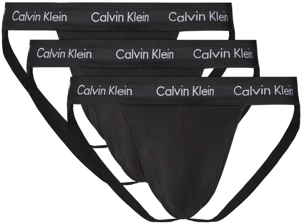 CALVIN KLEIN - jocksy 3PACK cotton stretch black color