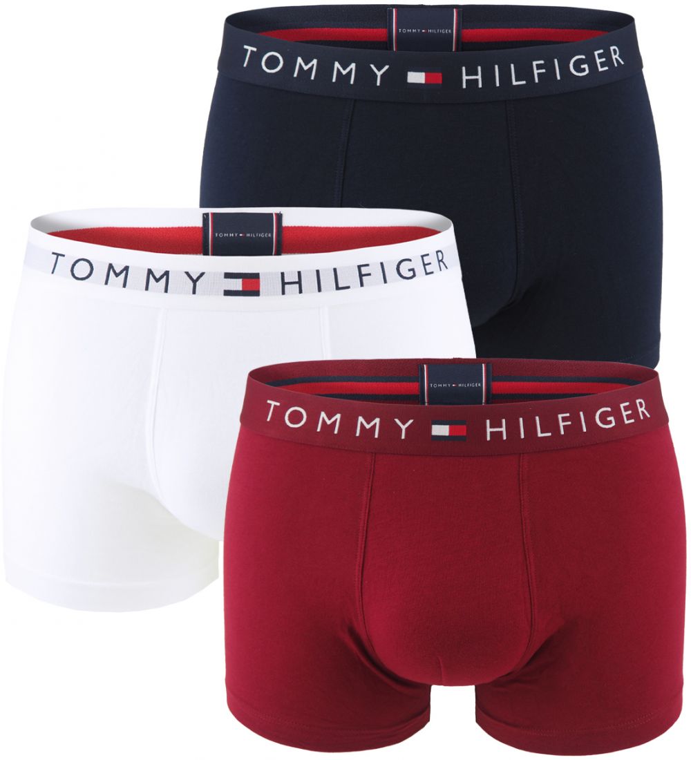 TOMMY HILFIGER - boxerky 3PACK TH original cotton desert sky & rouge color - limitovaná edícia