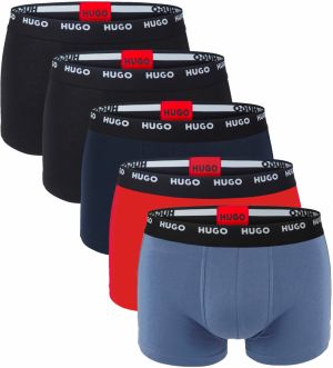 HUGO - boxerky 5PACK cotton stretch modern blue & black combo - limitovaná fashion edícia (HUGO BOSS)