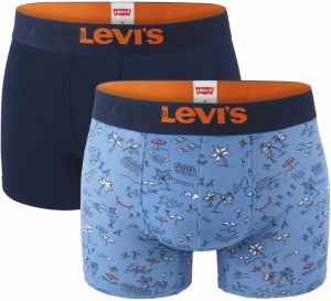 LEVI`S - boxerky 2PACK Levi`s men beach go blue color combo - limitovaná edícia