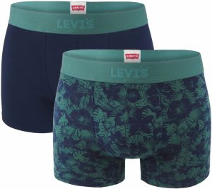 LEVI`S - boxerky 2PACK Levi`s men monstera leaf navy & green combo - limitovaná edícia
