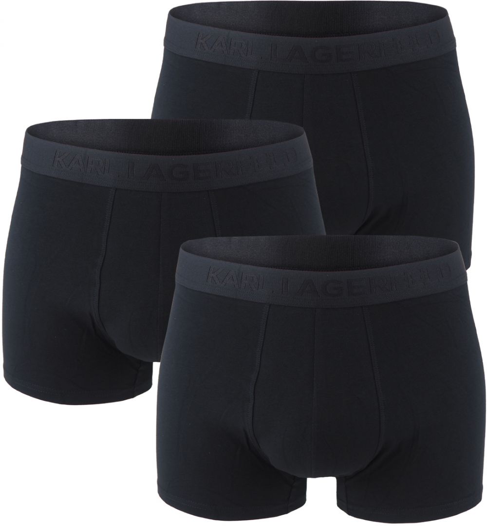 KARL LAGERFELD - boxerky 3PACK organic cotton KARL LAGERFELD tonal logo black color combo - limitovaná edícia