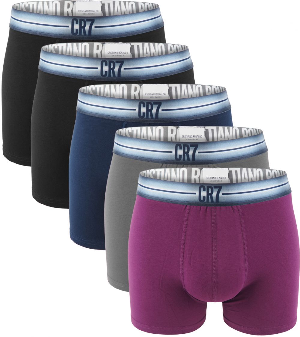 CRISTIANO RONALDO CR7 - boxerky 5PACK cotton stretch color vibe v darčekovom balení - limitovaná edícia