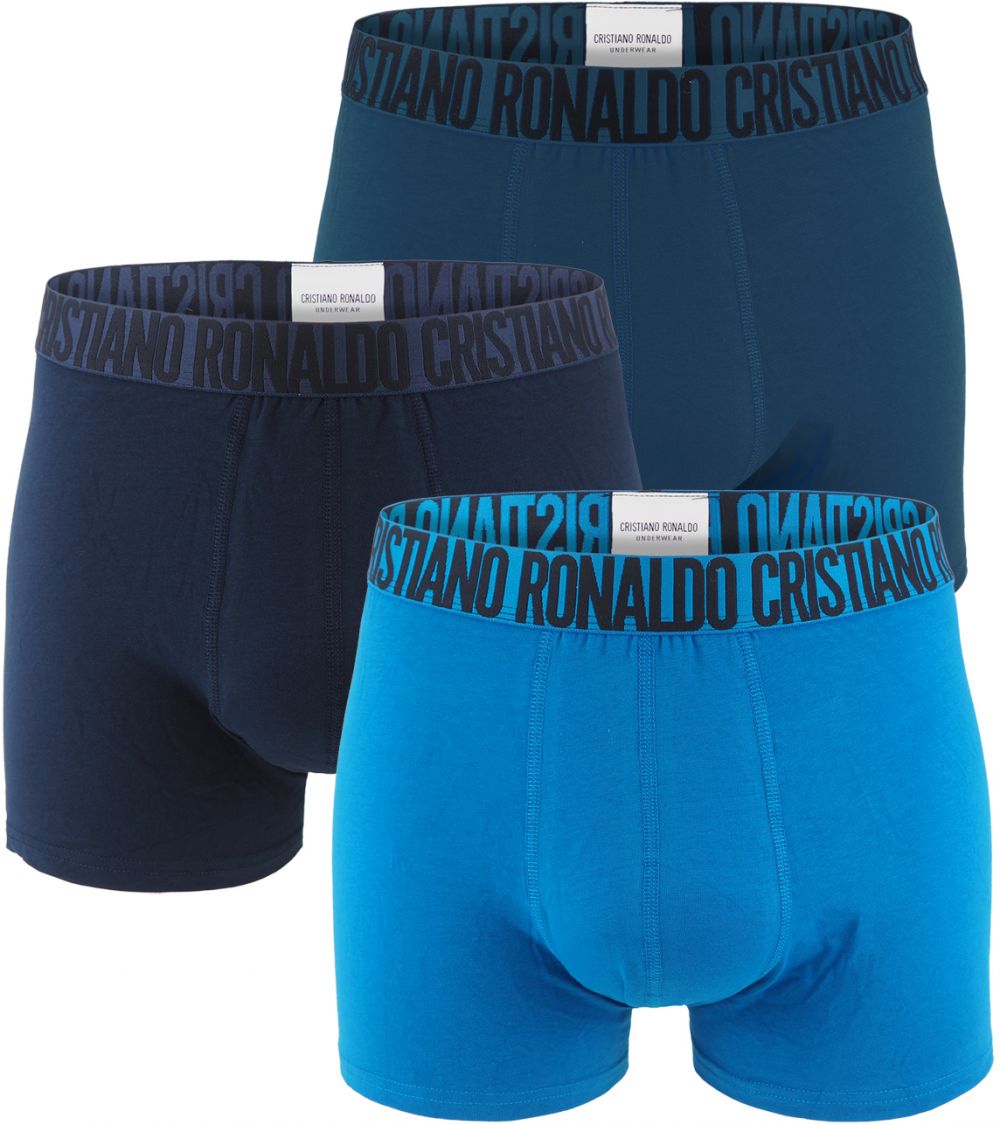 CRISTIANO RONALDO CR7 - boxerky 3PACK cotton stretch dark blue sport color - limitovaná fashion edícia 2025