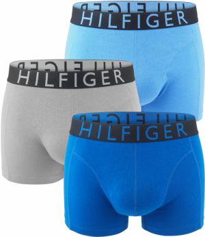 TOMMY HILFIGER - boxerky 3PACK eco cotton HILFIGER blue & silver color - limitovaná edícia
