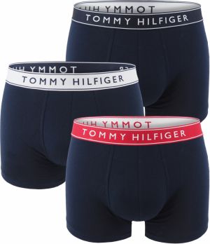 TOMMY HILFIGER - boxerky 3PACK everyday essentials original dark with multicolor waist - limitovaná edícia