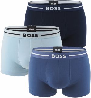 BOSS - boxerky 3PACK eco friendly cotton stretch modern BOLD blue z organickej bavlny - limitovaná fashion edícia (HUGO BOSS)