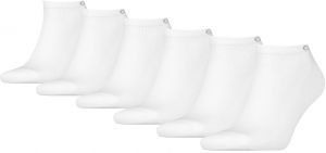 CALVIN KLEIN - 6PACK CK biele členkové ponožky s logom Calvin Klein