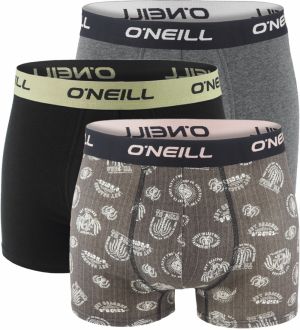 O'NEILL - boxerky 3PACK cotton stretch get beached & black combo - limitovana edicia