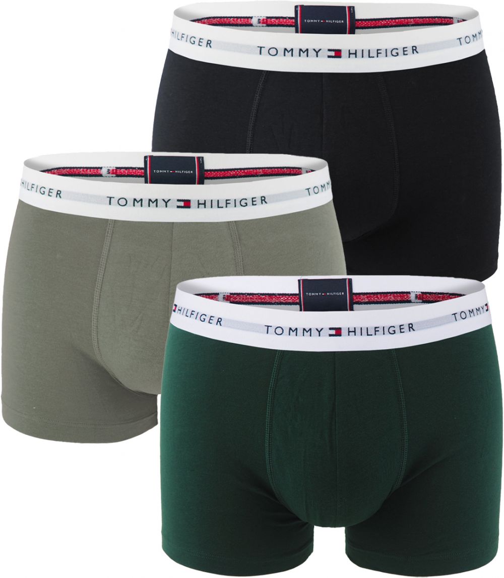 TOMMY HILFIGER - boxerky 3PACK signature cotton essentials desert sky & stonewash green - limitovaná edícia