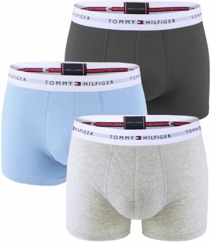 TOMMY HILFIGER - boxerky 3PACK signature cotton essentials ice heather & denim color combo - limitovaná edícia