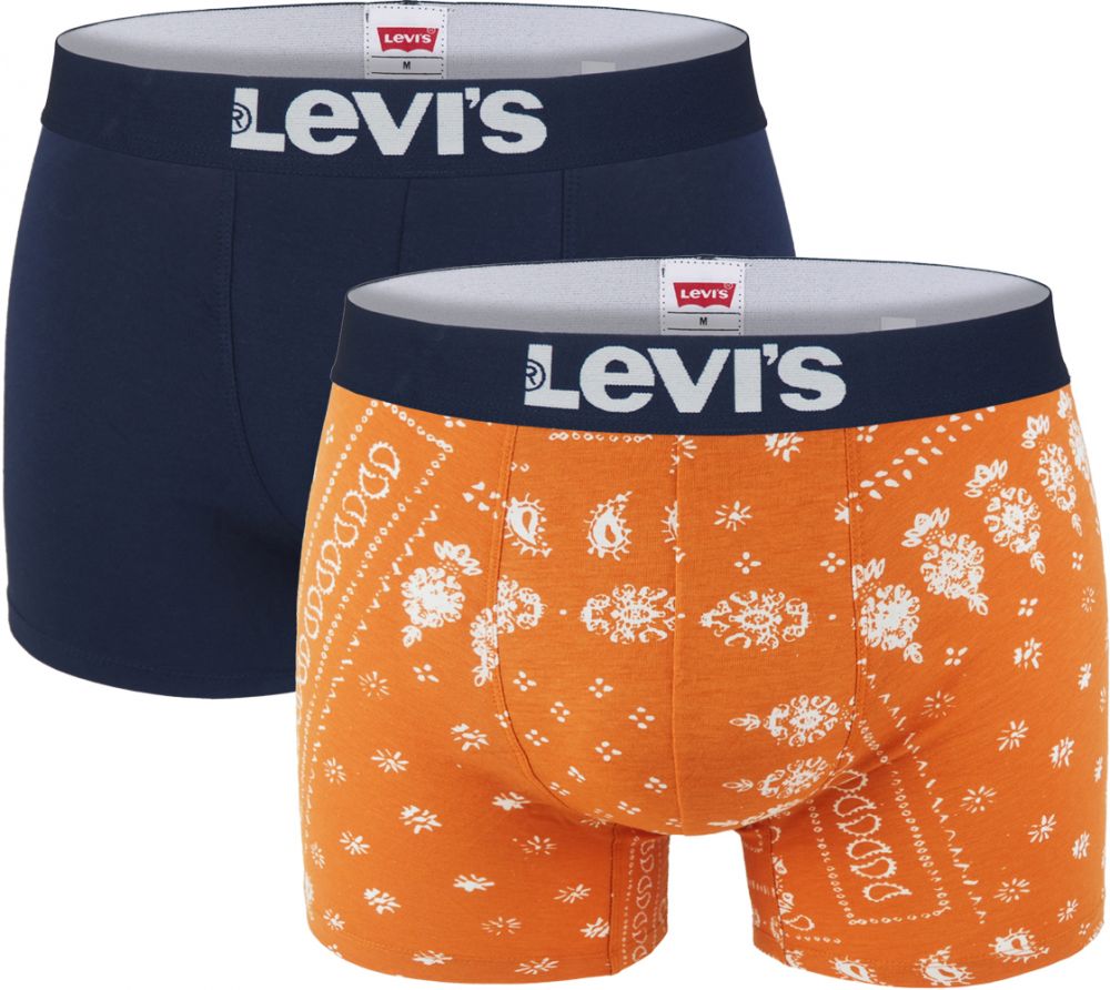 LEVI`S - boxerky 2PACK Levi`s summer orange & navy color combo - limitovaná edícia