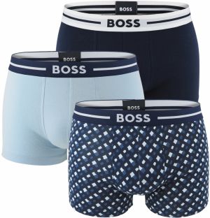 BOSS - boxerky 3PACK cotton stretch BOLD modern blue & B logo z organickej bavlny - limitovaná fashion edícia (HUGO BOSS)