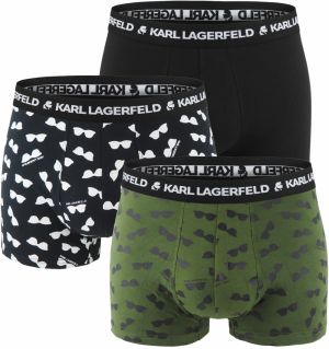 KARL LAGERFELD - boxerky 3PACK organic cotton KARL sunglases cypress & black color combo - limitovaná edícia