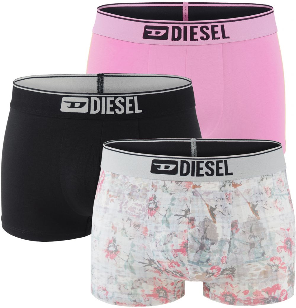 DIESEL - pánske boxerky 3PACK cotton stretch DIESEL modern print - limitovaná fashion edícia