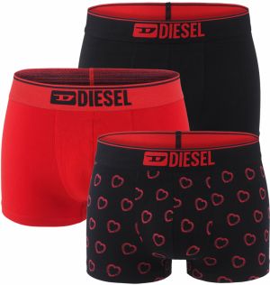 DIESEL - pánske boxerky 3PACK cotton stretch DIESEL modern heart print - limitovaná fashion edícia
