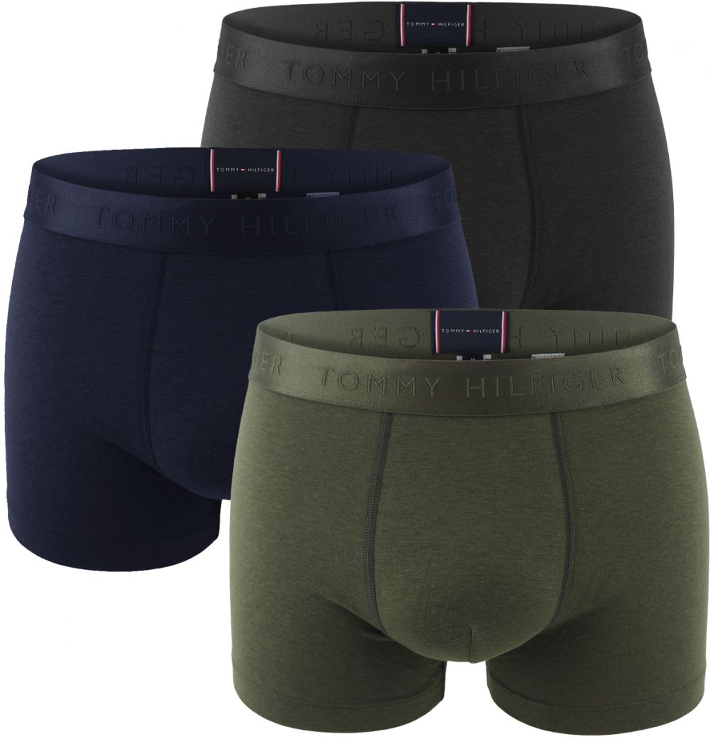 TOMMY HILFIGER - boxerky 3PACK everyday luxe desert sky & black color combo - limitovaná edícia