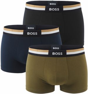 BOSS - boxerky 3PACK eco friendly COOLMAX® with cotton blue & olive color combo - limitovaná edícia