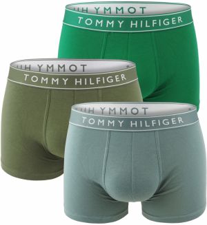 TOMMY HILFIGER - boxerky 3PACK everyday essentials olive & gravity green color - limitovaná edícia