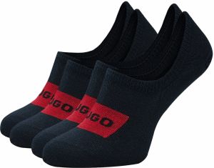 HUGO - 2PACK HUGO dark blue neviditeľné pánske ponožky