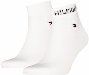 TOMMY HILFIGER - ponožky 2PACK HILFIGER logo iconic white quarter
