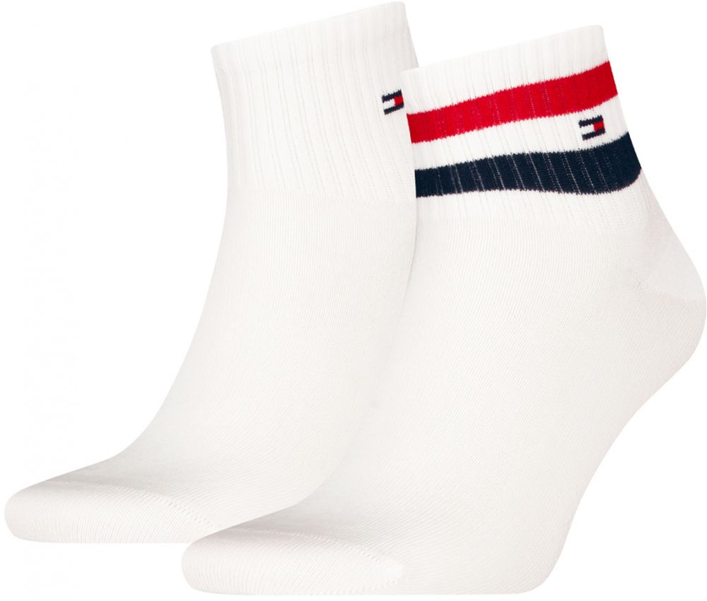 TOMMY HILFIGER - ponožky 2PACK TOMMY HILFIGER original sport white quarter