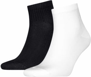 CALVIN KLEIN - ponožky 2PACK CK Jeans black & white s logom