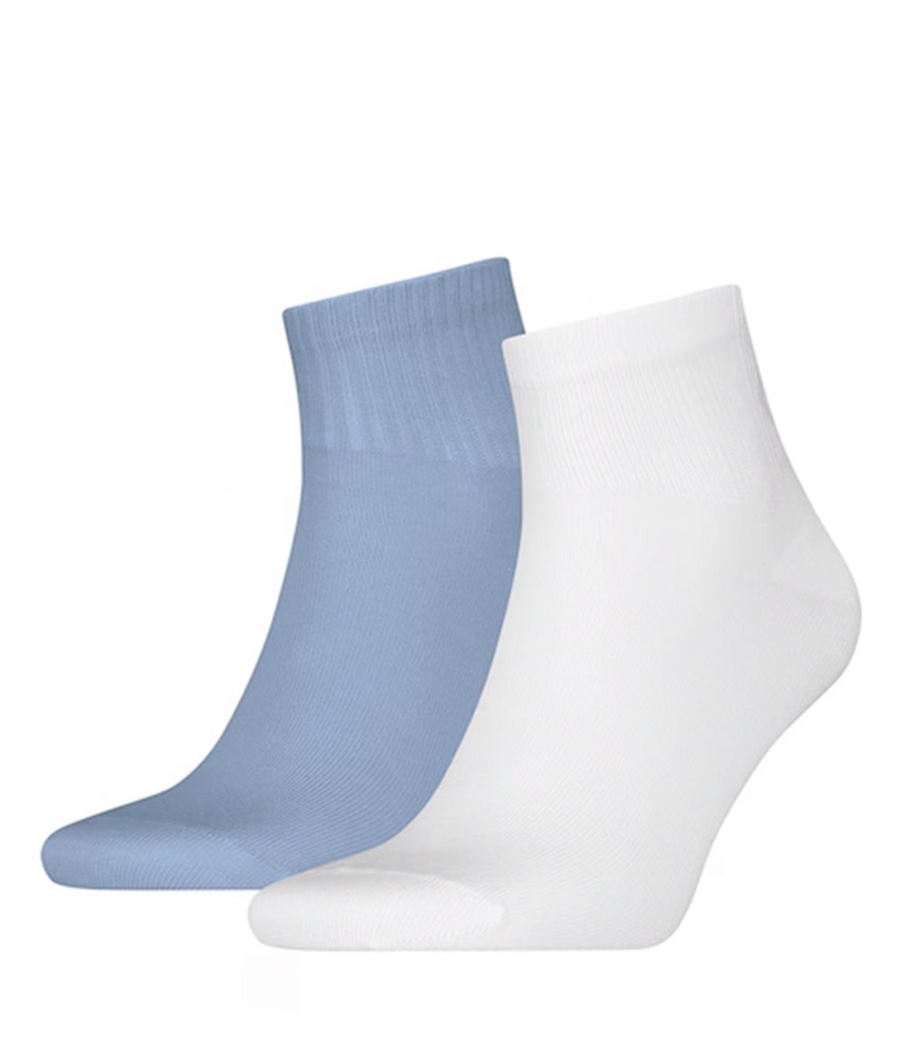 CALVIN KLEIN - ponožky 2PACK CK Jeans blue & white s logom