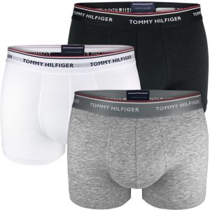 TOMMY HILFIGER - 3PACK premium essentials čierne, sivé a biele boxerky