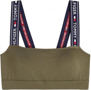 TOMMY HILFIGER - cotton stretch logo podprsenka s odnímateľnými vypchávkami