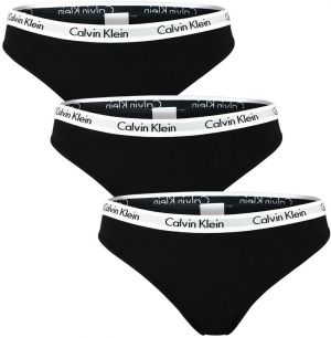 Calvin Klein - 3PACK Cotton stretch dámske nohavičky čierne