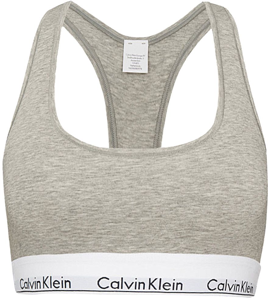 Calvin Klein - Bralette Cotton Stretch sivá