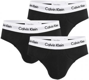 CALVIN KLEIN - 3PACK Cotton stretch čierne slipy